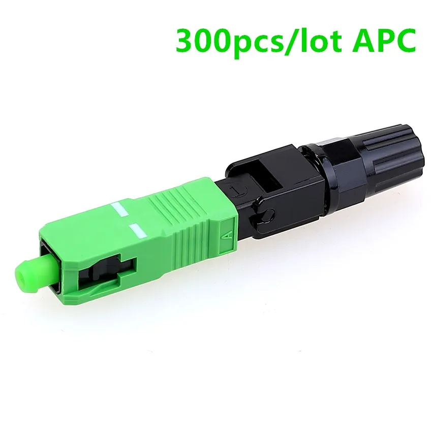 300PCS 100 шт./кор. FTTH SC/APC Одномодовый волоконно-оптический SC APC Быстрый разъем оптического волокна al быстрый разъем - Цвет: 300PCS