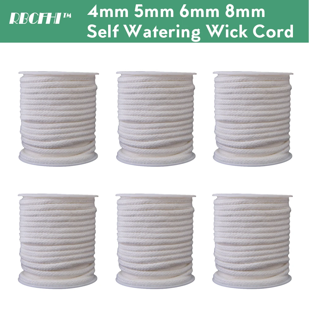 4/5/6/8MM Self-Watering Wick Cord Vacation Planter Pot DIY Automatic Watering Device System Potted Auto Drip Waterer Cotton Rope | Дом и сад