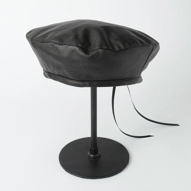 Fashion Felt Leather Beret Hat Women Cap Female Ladies Beanie Beret Girls For Spring And Autumn women hat boina invierno hombre
