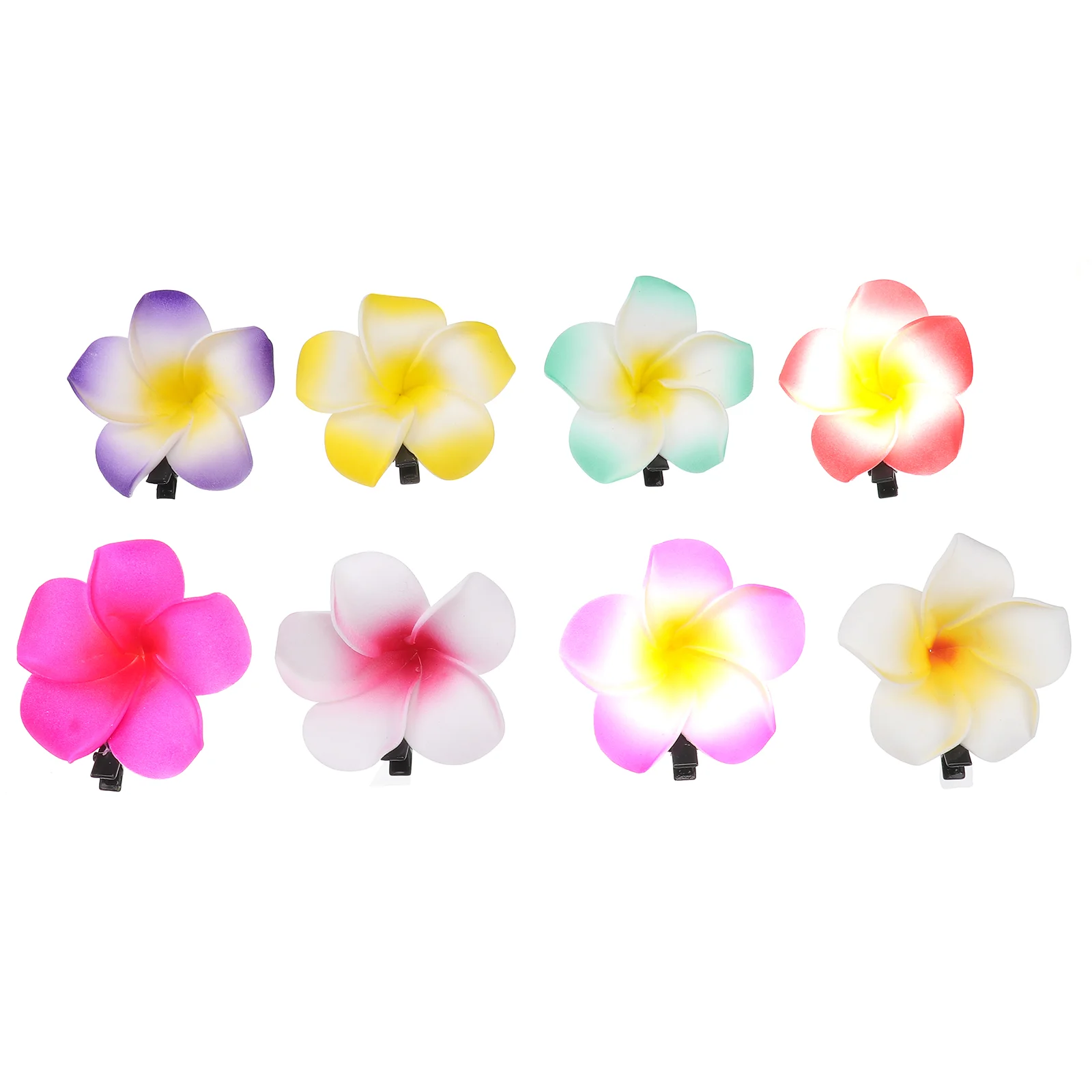 

24Pcs 2.4 Inch Hawaiian Plumeria Flower Hair Clip Hair Accessory for Beach Party Wedding Event Decoration (12 Colors Mixed)