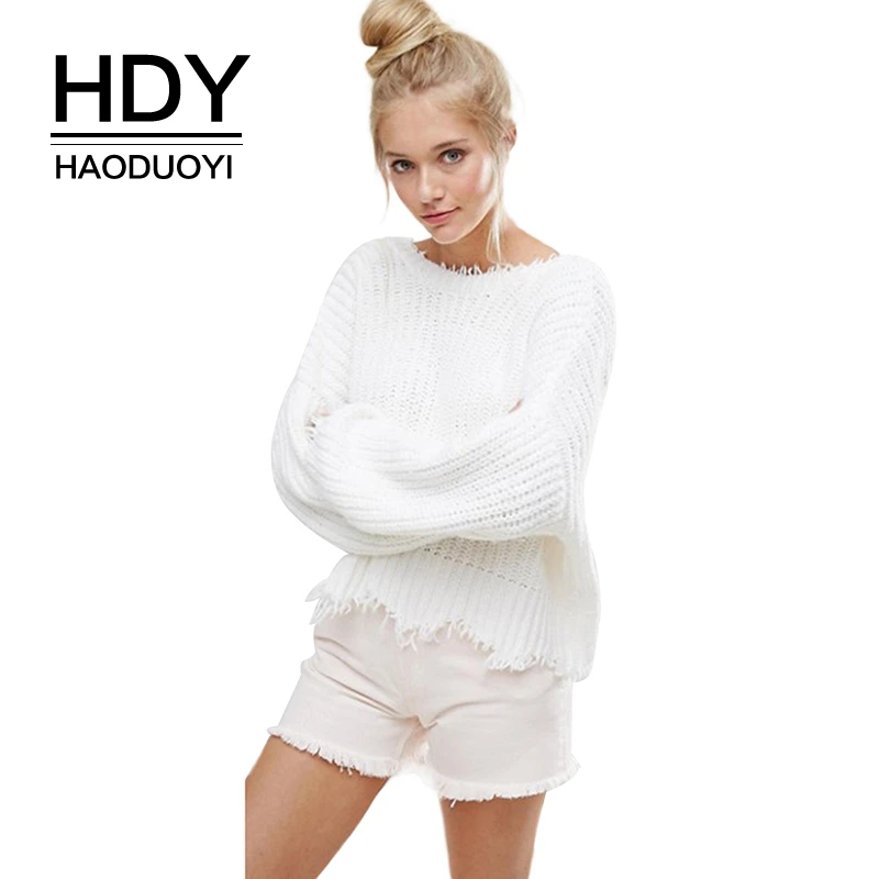 HDY Haoduoyi новый модный сексуальный свитер с открытой спиной и v-образным вырезом