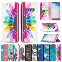 samsung s10e s10 s20 s21 plus s21 ultra painted leather phone case magnetic flip cover