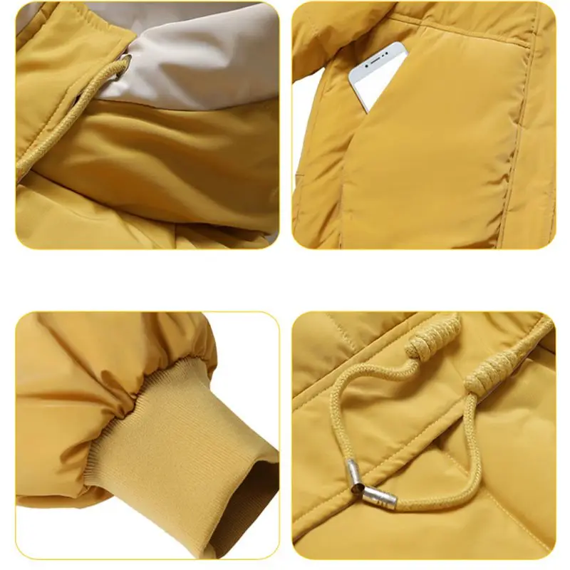 Для женщин Зимняя пуховая хлопковая куртка Новый стиль Модный с капюшоном теплое