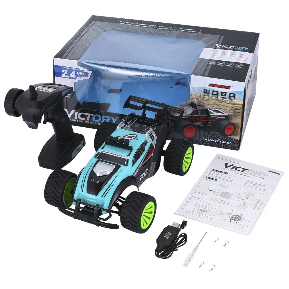 

Зеленый 2,4 ГГц беспроводной пульт дистанционного управления высокоскоростной Электрический радиоуправляемый гоночный автомобиль внедоро...