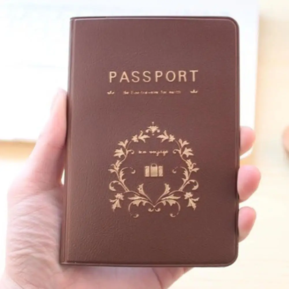 GloryStar Simple Style PU Leather Passport Cover Certificate Card Bag | Дом и сад