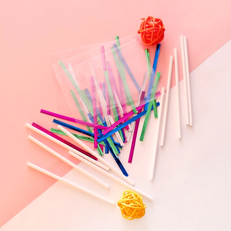 Леденец на палочке бумажный стикер прозрачный набор для плоских сумок выпечки |