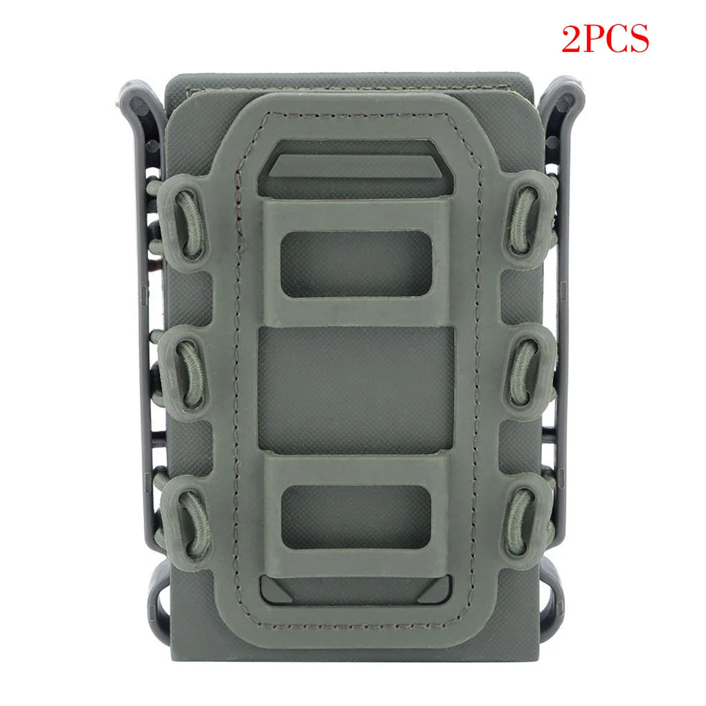 

2 Pieces Outdoor 5.56 7.62 Magazine Pouch Quick Release Fast Mag Nylon Holster Case Box Replacement For Molle System Belt