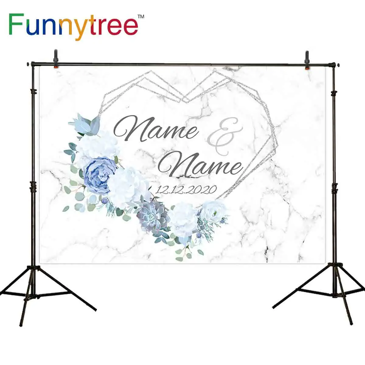 Фон для свадебной фотосъемки Funnytree свадебный фон с цветочным декором студийной