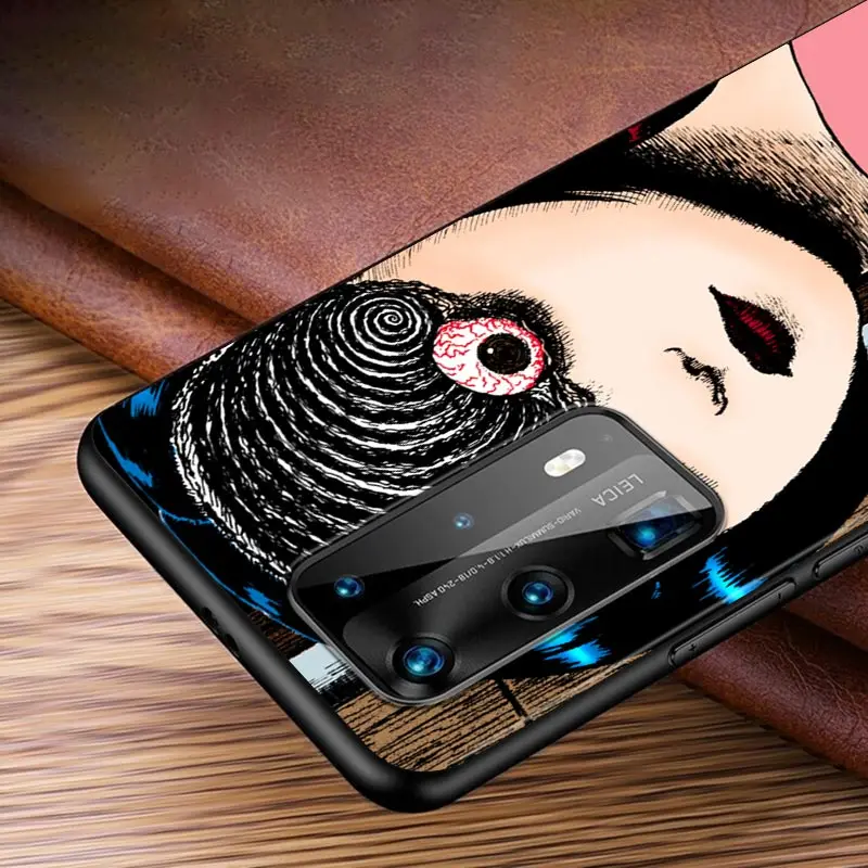 

Anime Junji Ito Tees Horror For Huawei P Smasrt 2018 2019 2020 2021 Smart S/Z Smart Plus Smart Pro Black Soft Cover Phone Case
