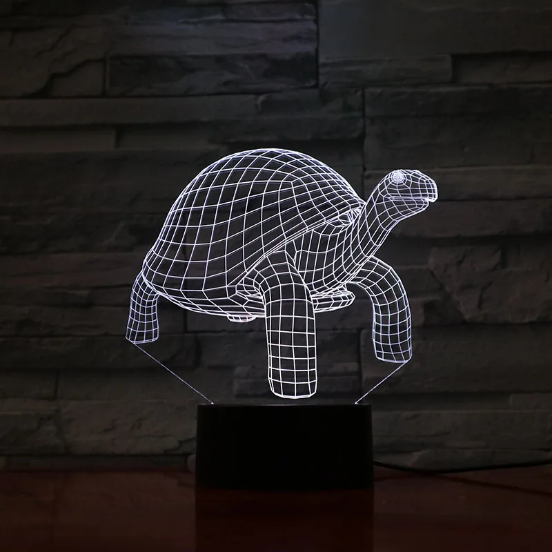3D-1212 Turtle 16 Colors Table Lamp Led Night Light for Kids Gift Home Decor Novelty Lighting | Лампы и освещение