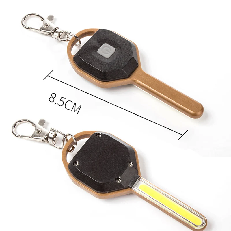 Usb фонарики Мини светодиодный фонарик COB брелок Тактический 2 Mode свет