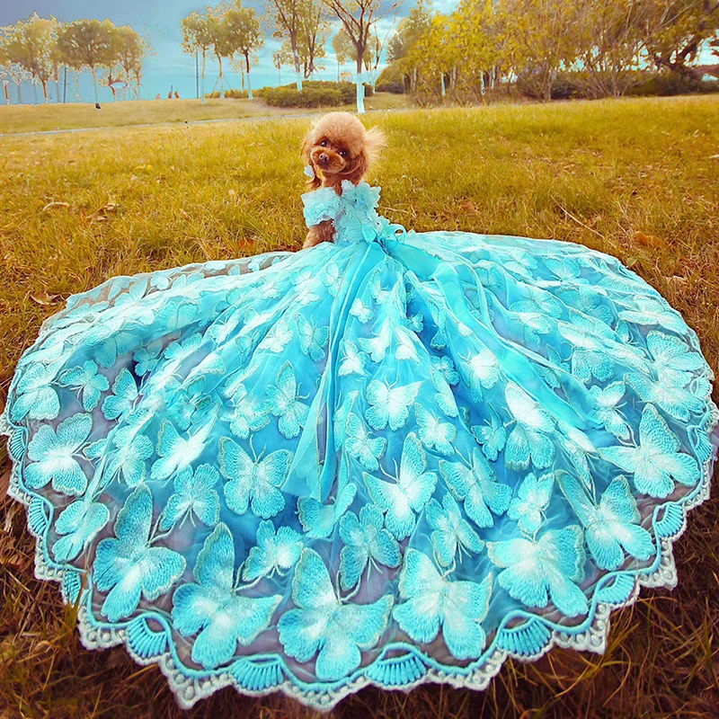 Кружевное платье пачка для маленьких собак с цветочным принтом|Платья собак| |