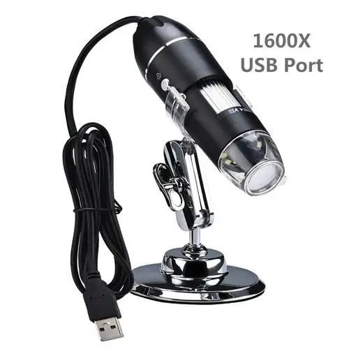 USB model 1600X 1000X/1600X Wifi/USB микроскоп цифровой микроскоп Лупа камера 8LED w/Подставка для Android IOS iPhone iPad микроскоп - Цвет: USB model 1600X