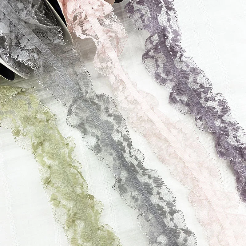 5 ярдов кружева край вышивка эластичная лента ленты DIY ручной работы стрейч