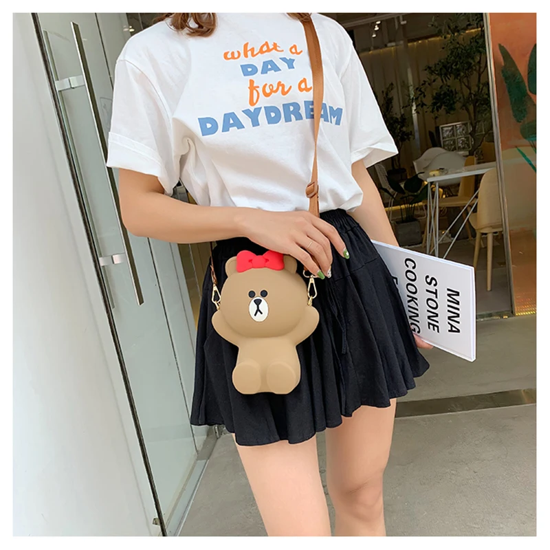 Мягкий силиконовый чехол с объемным рисунком Kawaii для мобильного телефона iPhone XS XR