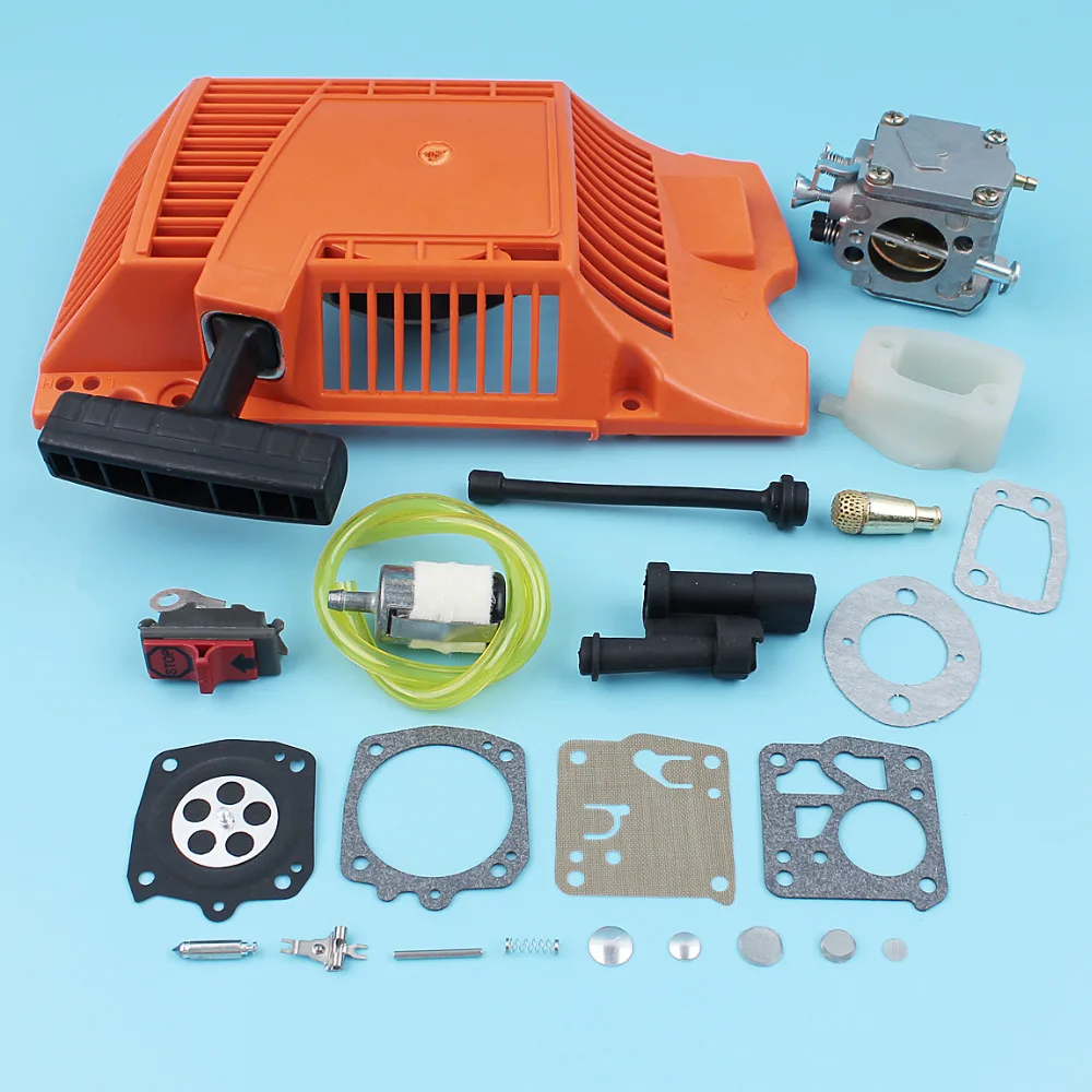 

Recoil Starter Carburetor Intake Manifold Kill Switch Carb Diaphragm Kit For Husqvarna 268 272 XP Chainsaw Oil Fuel Filter