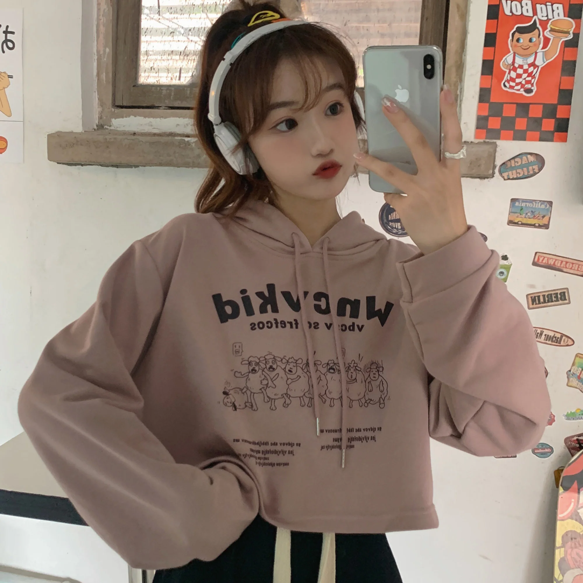 

Короткий свитер в японском стиле, Женский весенне-осенний тонкий свободный уличный Топ в стиле бойфренда без одежды для ранней осени