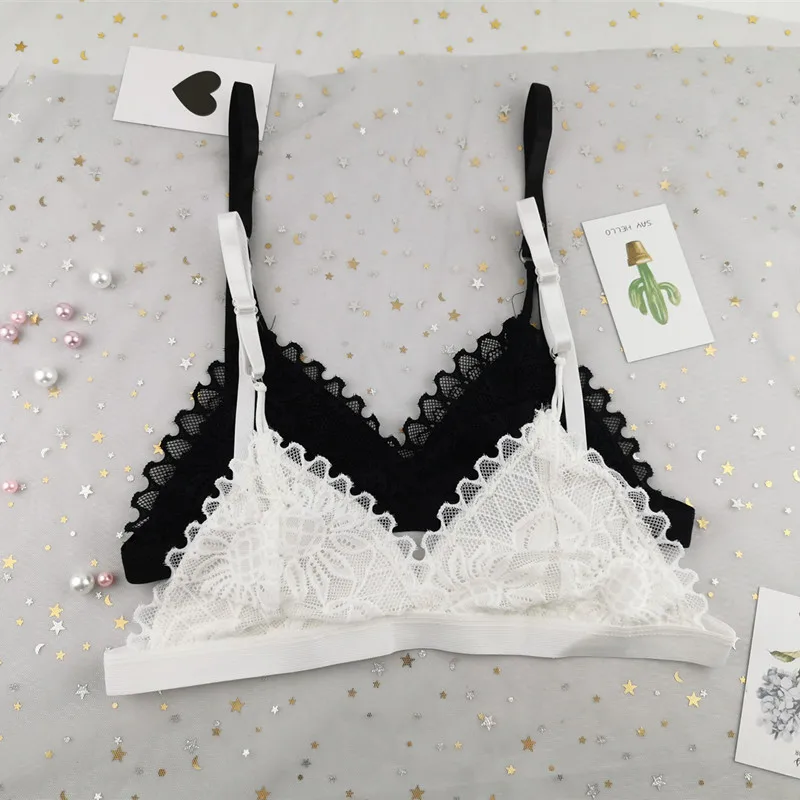 Кружевной бюстгальтер без косточек женское нижнее белье бесшовный прозрачный