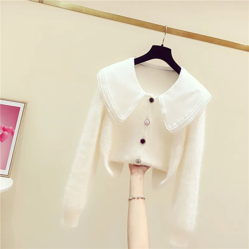 

Fashion Pullovers Women Fashion Long Sleeve Patchwork Sweater White