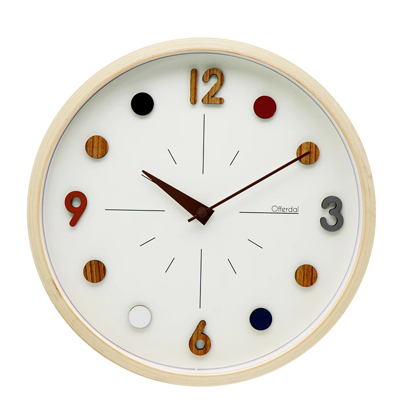 

Nordic Modern Wall Clock Simple Living Room Home Decoration Wall Watch Wooden Children Clocks Mechanism Kitchen Clock Gift