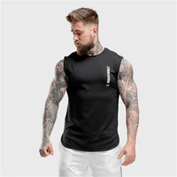 2021 new mens sleeveless vest wild style summer cotton male tank tops gyms clothing undershirt fitness tanktops