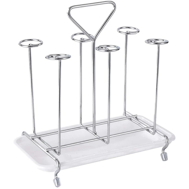 

Подставка для сушки чашек, металлическая стеклянная подставка на 6 чашек, органайзер для сушки кружек