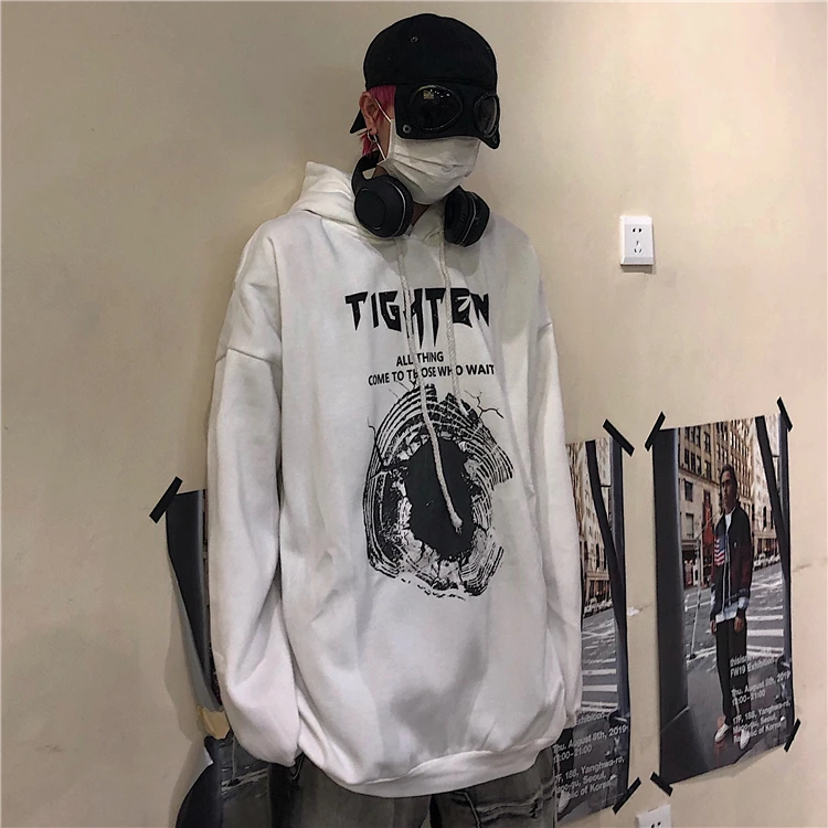 

Korean ins bf oversized hoodies winter clothes women loose fashion print Sweatshirts streetwear casual long sleeve pullovers new