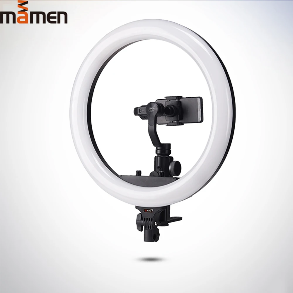 MAMEN 19 дюймов селфи кольцо светильник светодиодный для фотографии ing Dimmable видео