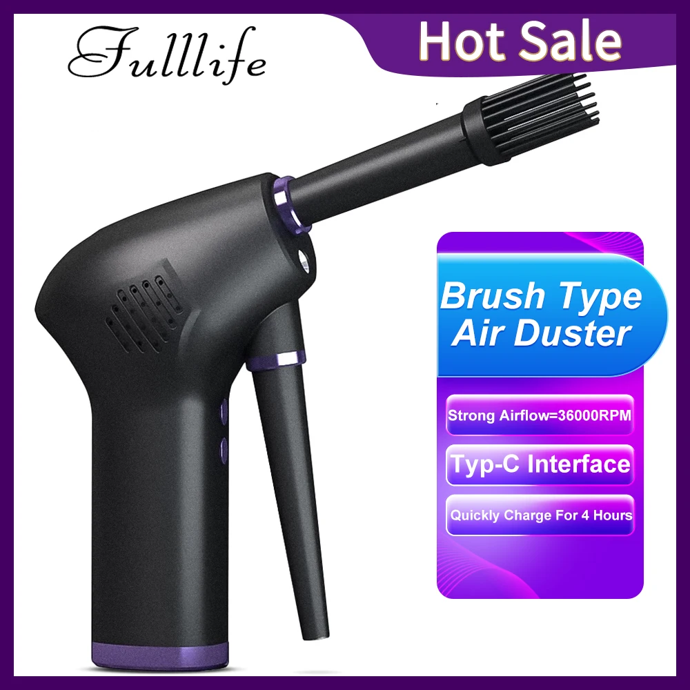 

Brush Type Air Duster Compressed Air Blower Electric Duster for Computer Keyboard Air Conditioner Cleaning
