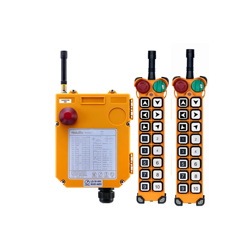 

36V 220V 380V AC Industrial Hoist Crane Remote Control F27-16S 16 Single Speed Buttons Lift Crane 2 Transmitters 1 Receiver