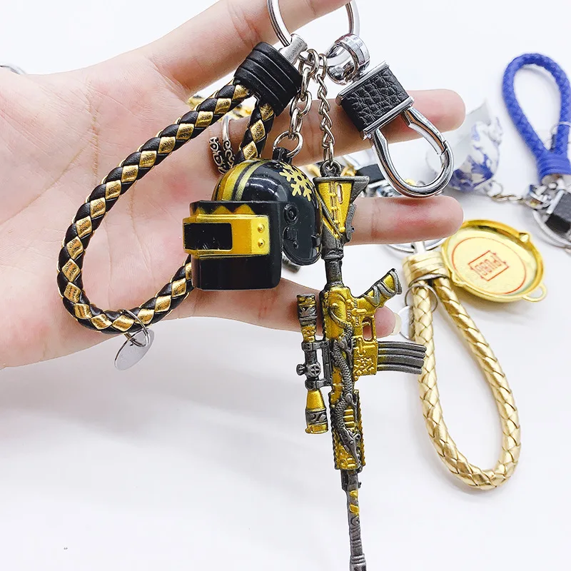 PUBG Золотой набор брелков из трех частей с золотым килем M416 модель брелока тремя