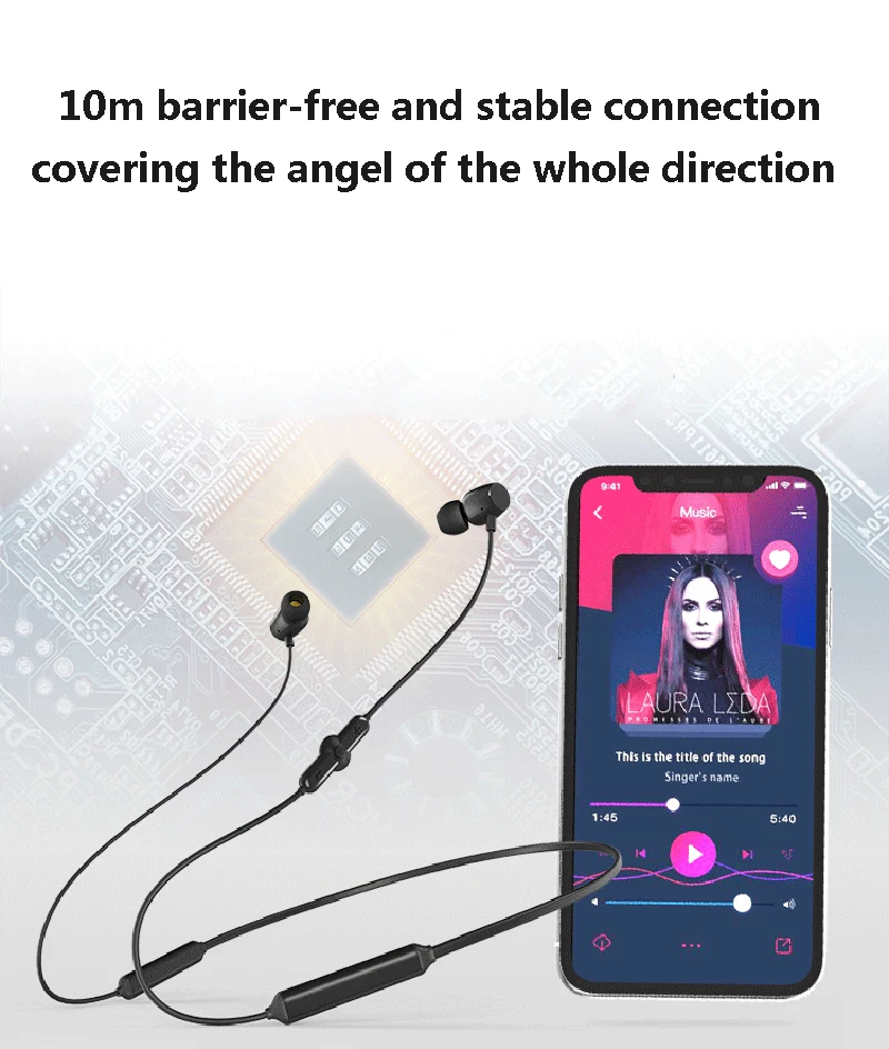 Спортивные Беспроводные наушники, Bluetooth наушники, гарнитура, наушники с микрофоном, громкая связь, наушники с тяжелыми басами