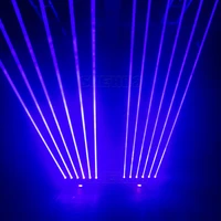 Laser Light Projector Six Eyes 3in1 Laser RGB Lighting Stroboscopic Effect LED Beam Sense with DMX Controler Good for DJ Stage