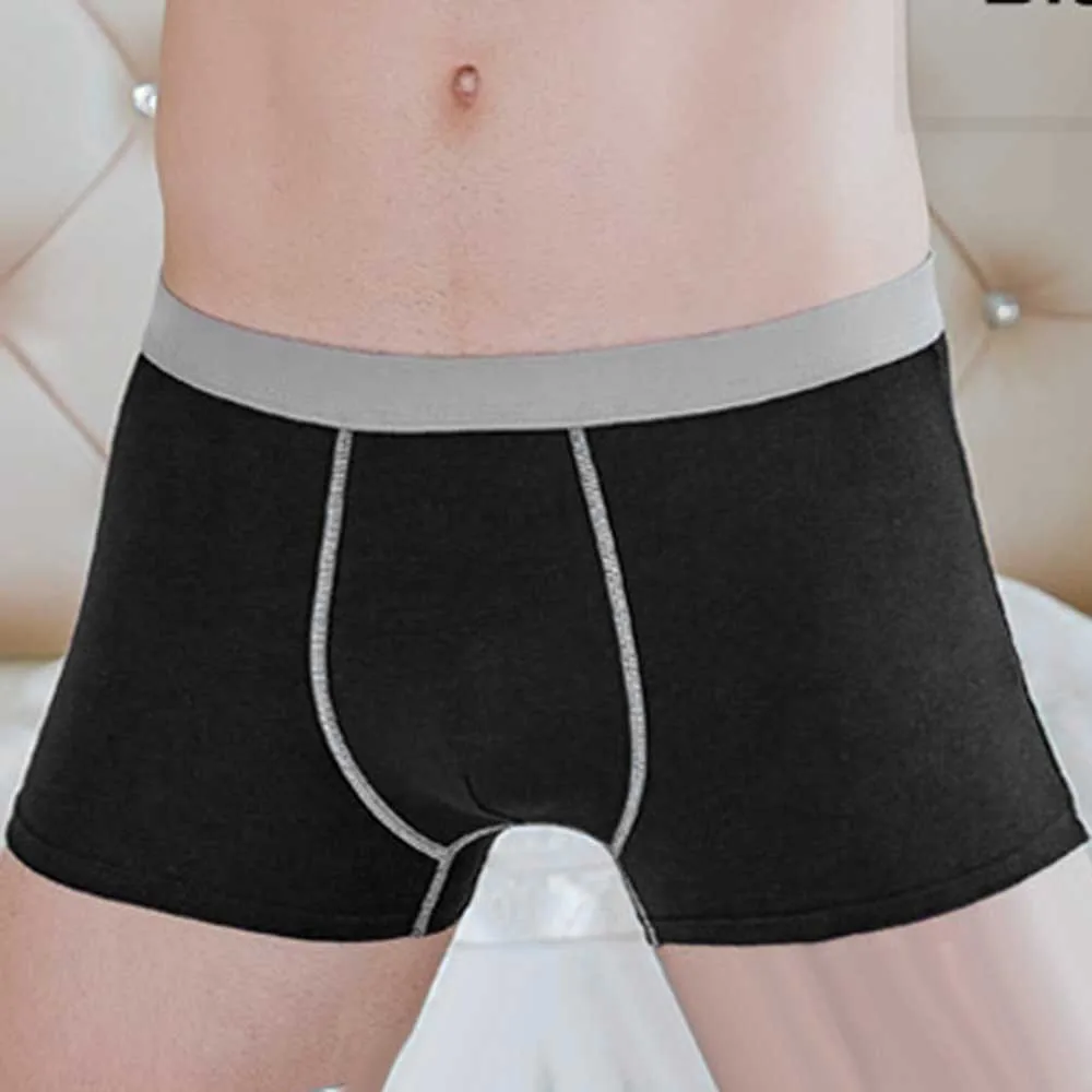 

Men Cotton Boxer Comfortable Briefs Breathable Solid Underwear Mid-waist Lingerie Fashion Sport Shorts Bottom Pants Seamless New