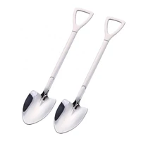 2pcs stainless steel shovel spoon scoop watermelon dessert kitchen stirring tool