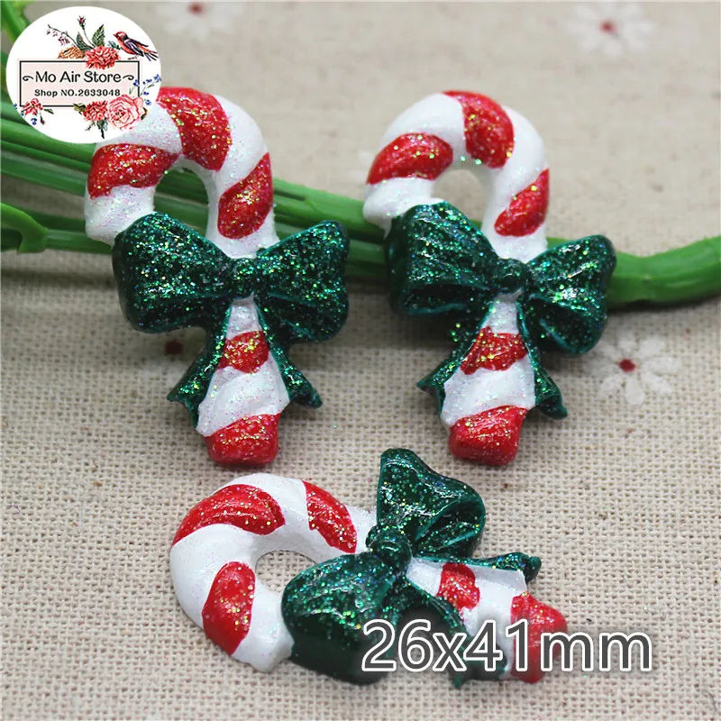 10 шт. резиновые рождественские конфеты плоская спина кабошон художественное