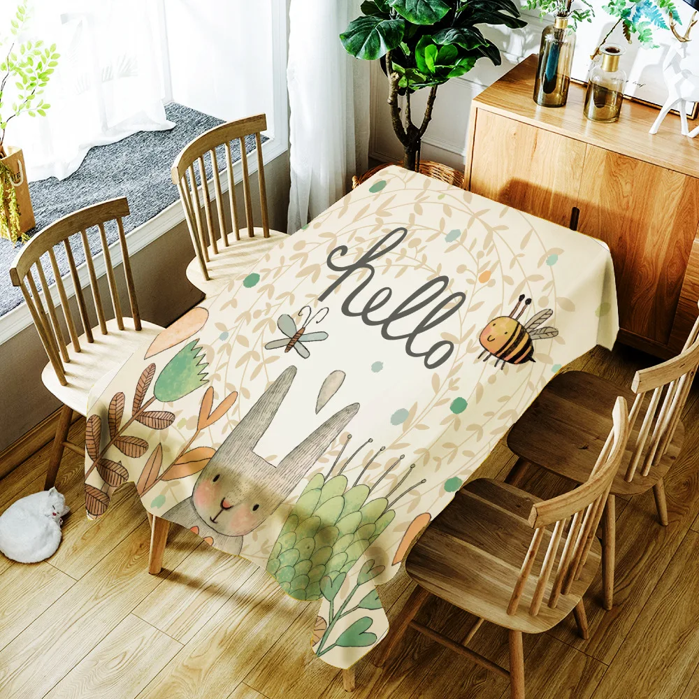 

Printed abstract pattern washable decorative household waterproof tablecloth