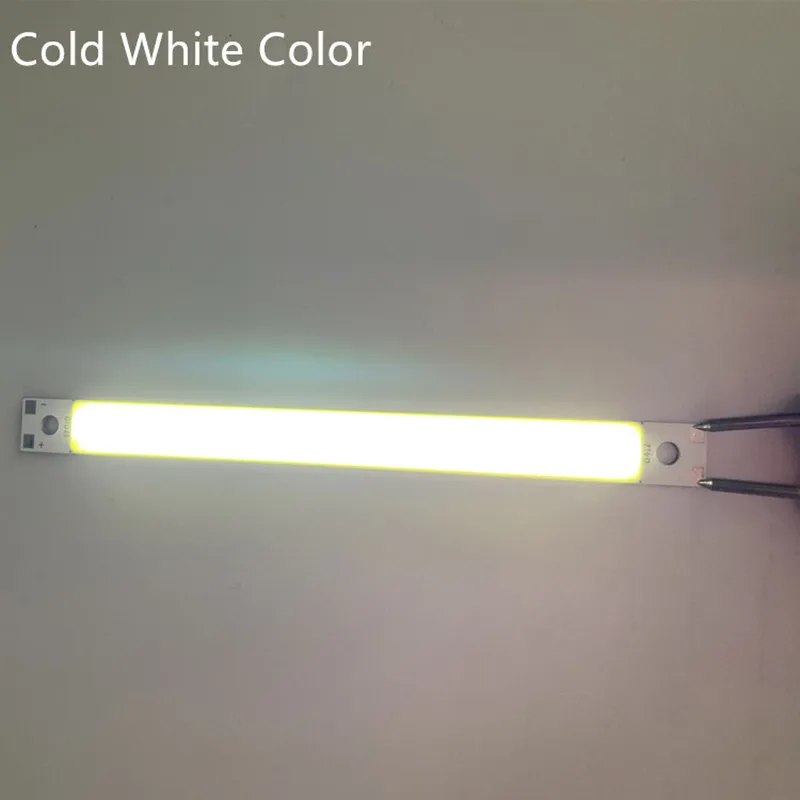 Cold white 2 шт DC 12V 5W светодиодные cob полосы света красный зеленый теплый белый, холодный белый излучающий диод лампы cob цвета для автомобильных ламп - Испускаемый цвет: Cold white