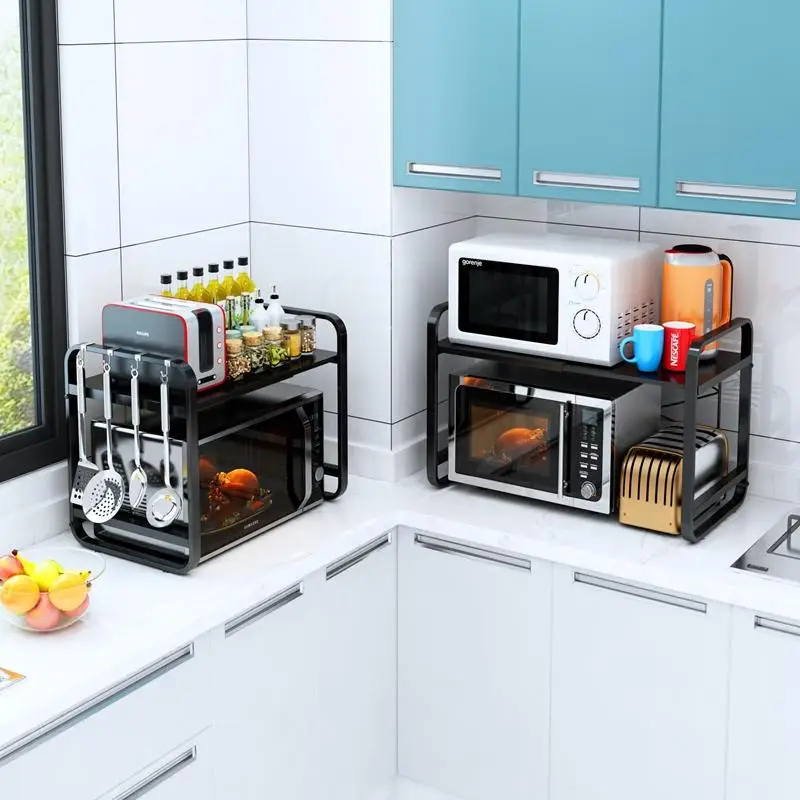 

Rangement Escurridor De Platos Adjustable Microwave Shelf Cocina Organizador Mutfak Cuisine Kitchen Storage Rack Holder