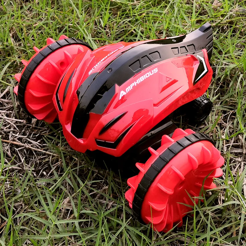 

Cross-Border Explosion Model 2.4G Amphibious Stunt Rotating Rolling Remote Control Car Can Be Launched Children's Toy Car Model