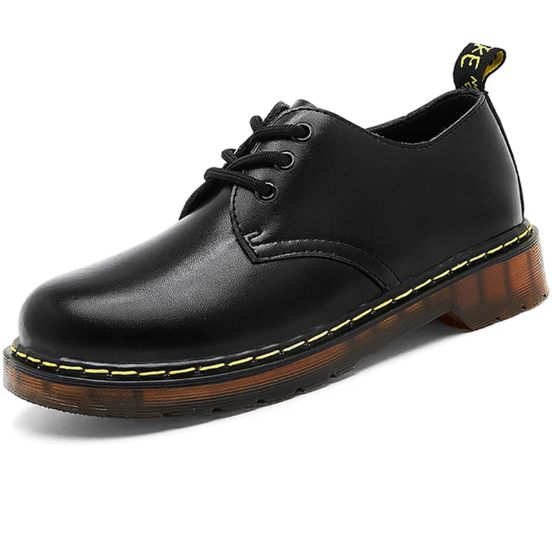 Женские кожаные туфли на плоской толстой подошве модные кроссовки деловая обувь