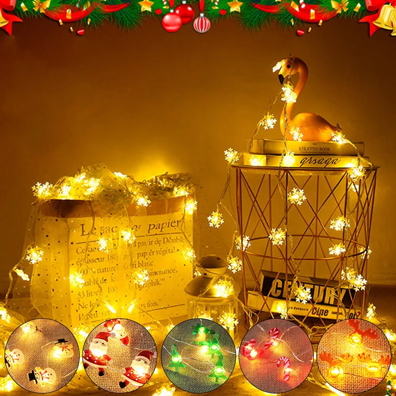 

Santa Claus Christmas Tree LED Light String Merry Christmas Decor for Home 2021 Christmas Ornaments Xmas Gifts New Year Navidad