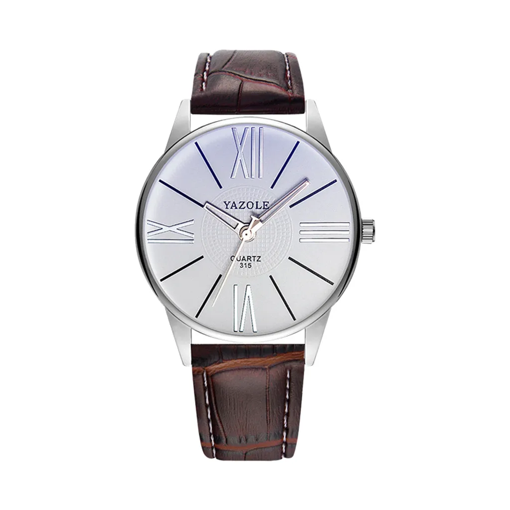 

Hot high-end watch business men's fashion classic large digital scale belt men's business quartz watch holiday gifts 5*