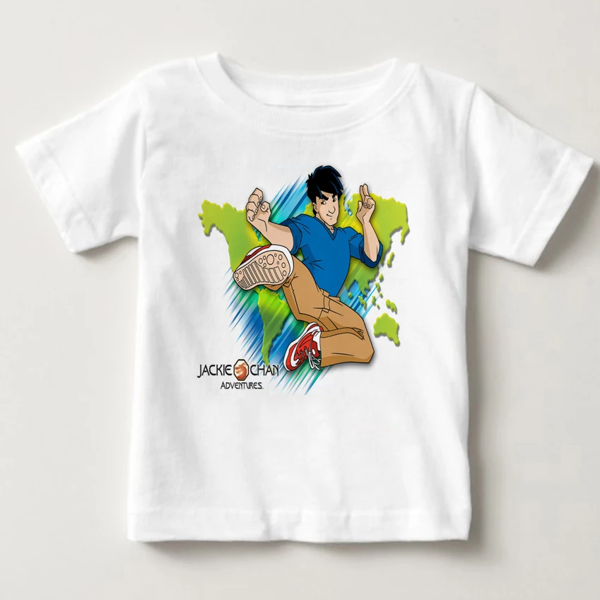 

Hot summer boys and girls t Jackie Chan Adventures Cartoon Animated Series T Shirt Jackie Chan Short Sleeve Round Neck Shirt MJ