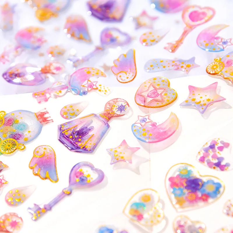 1 шт./лот наклейки для журнала Kawaii скрапбукинг прозрачная трехмерная наклейка на