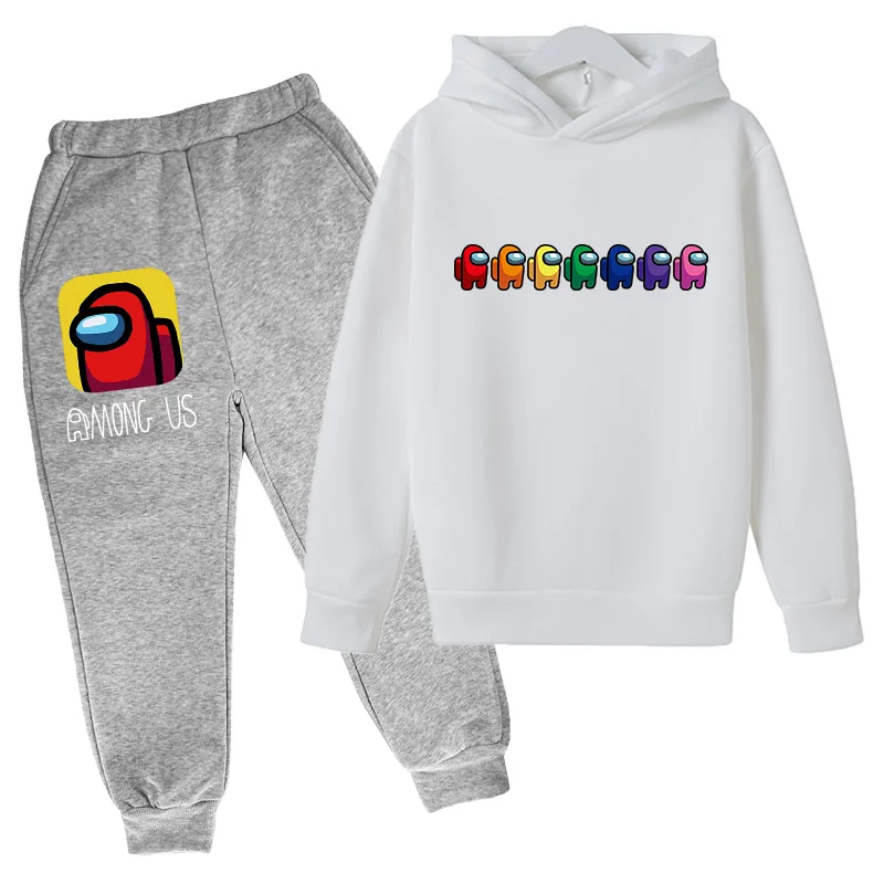 

Games Among Us Kids Tracksuit Girls Boys 14 Color Sets Amongus Hoody Pants Children Fashion Sportwear Clothing Suit 4-14Years