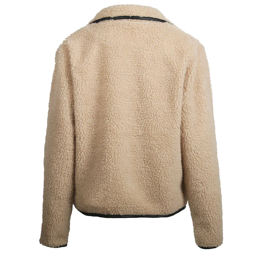 2021 Autumn Cashmere Sweater Polo Women's Decorative Fur Mao Coat Fur OverCoat Fashion Casual Warm Winter TopCoat New Fashion