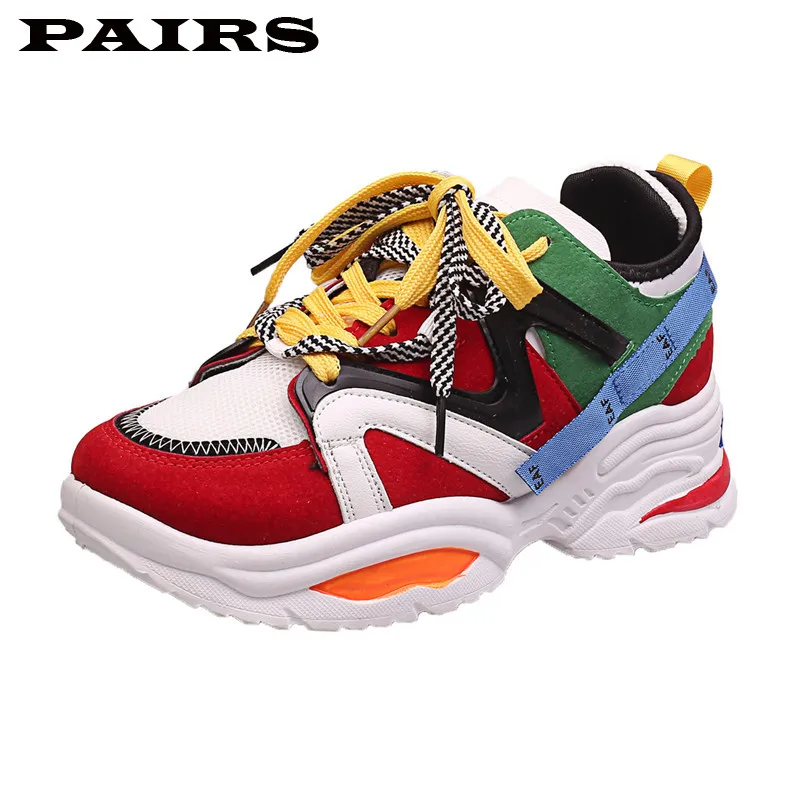 Кроссовки женские на толстой подошве модная обувь платформе массивные кеды в