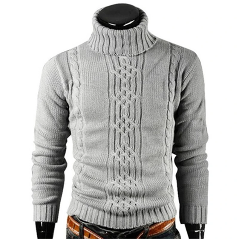 

Зимний теплый свитер с воротником под горло для мужчин винтаж трико тянуть Homme повседневные пуловеры мужской верхней одежды тонкий вязаный ...