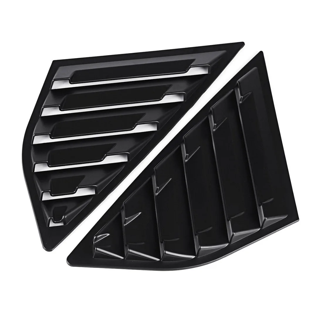 Новое поступление 2 шт. ABS Черная задняя четверть панель окна боковые жалюзи